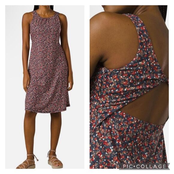 Prana Dresses & Skirts - Prana Skypath Dress Floral Padded Shelf Bra Size XL